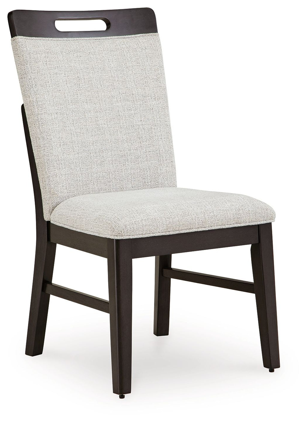 Neymorton - Chaise de salle à manger rembourrée gris clair/marron (lot de 2)
