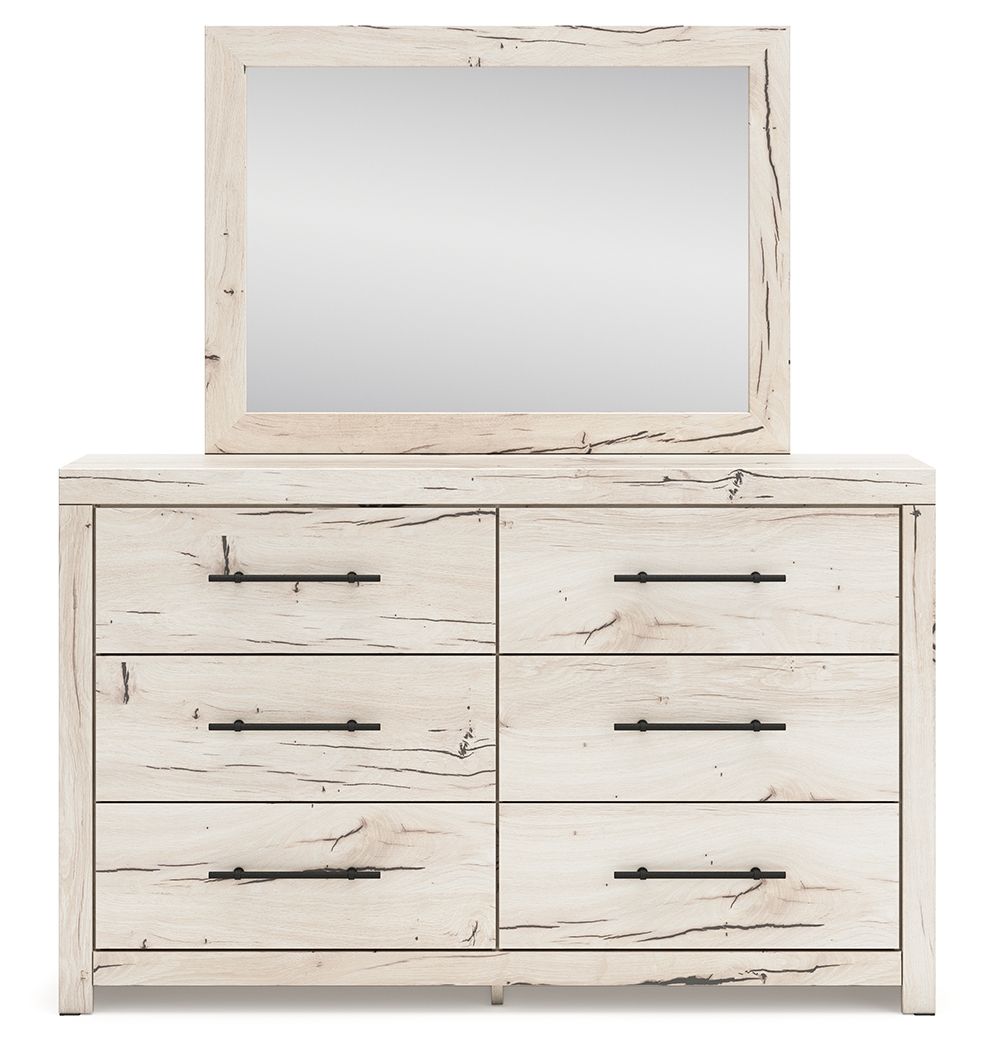 Lawroy - Naturel clair - Commode et miroir