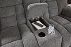 Foreside - Anthracite - Canapé double inclinable avec console