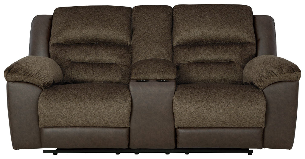 Dorman - Chocolat - Canapé inclinable double avec console
