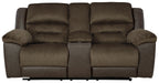 Dorman - Chocolat - Canapé inclinable double avec console