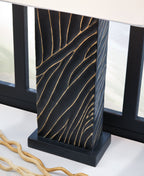 Bartlen - Finition noire/dorée - Lampe de table en poly