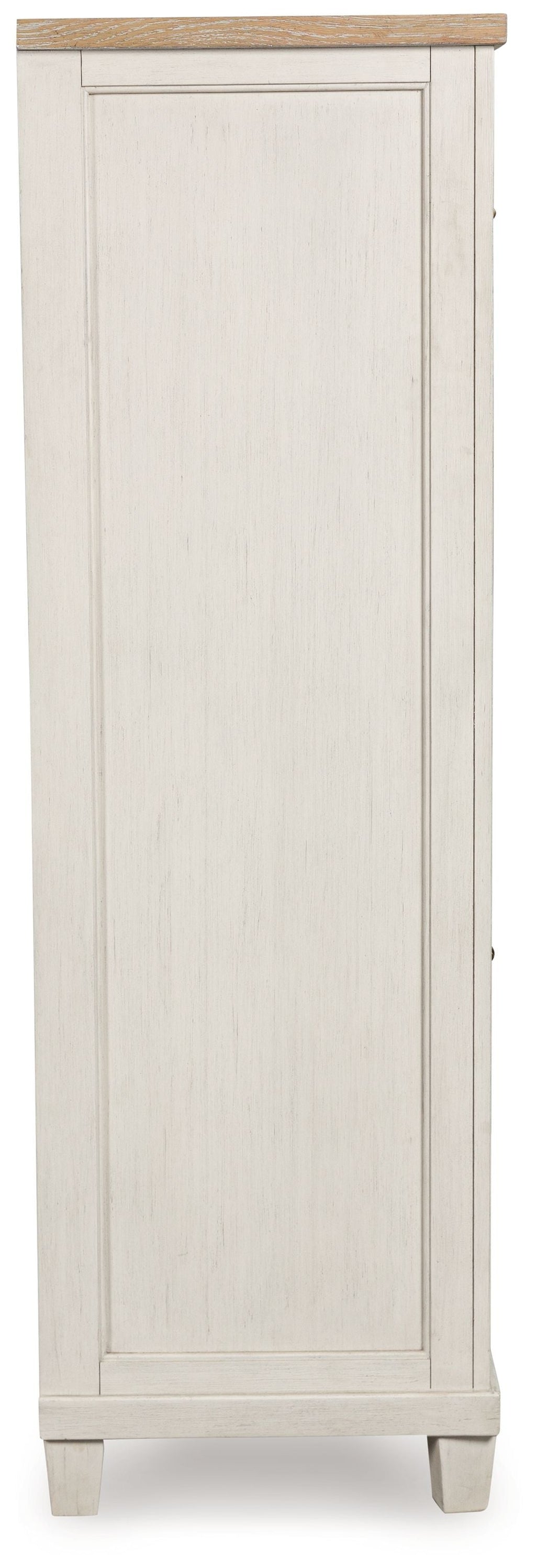 Shaybrock - Blanc antique / Marron - Commode à portes