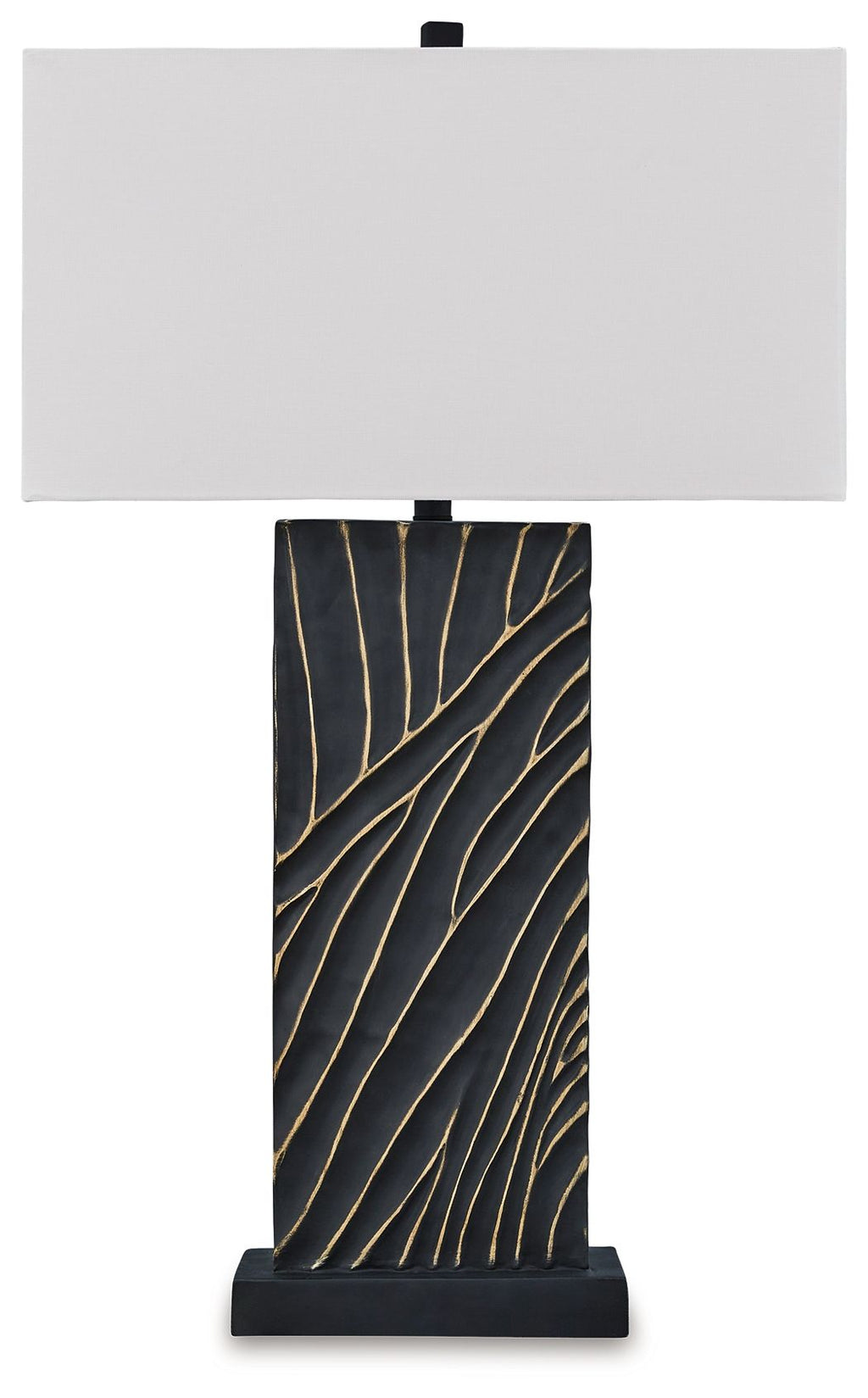 Bartlen - Finition noire/dorée - Lampe de table en poly