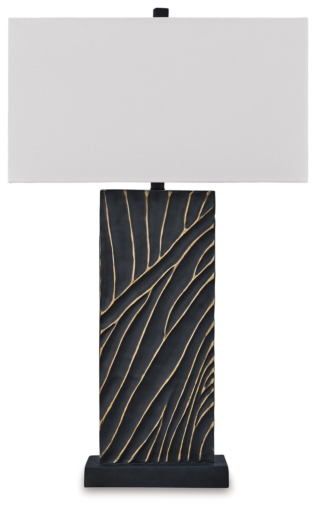 Bartlen - Finition noire/dorée - Lampe de table en poly
