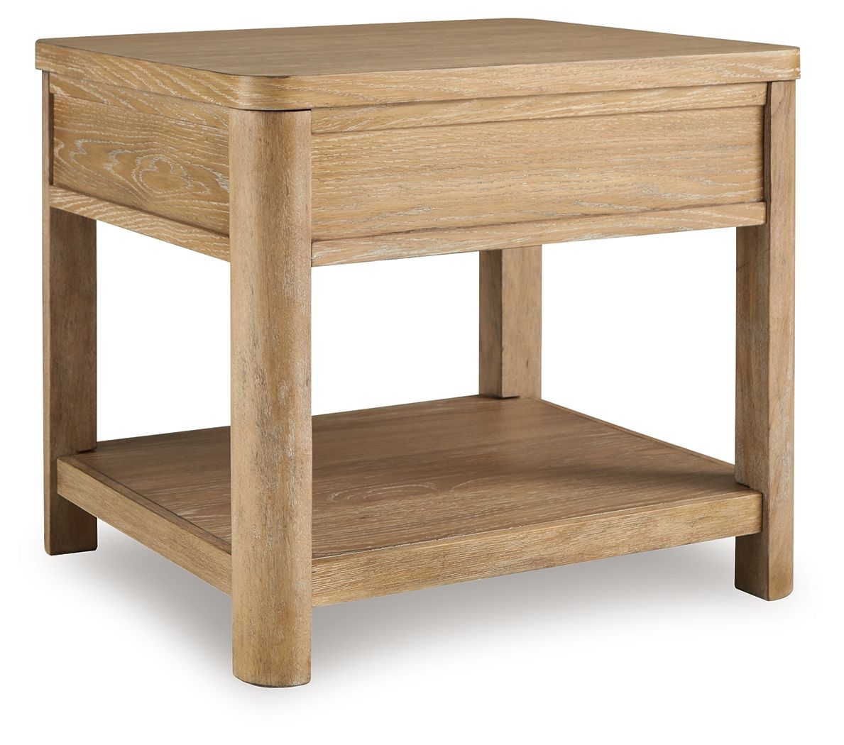 Rencott - Brun clair - Table d'appoint rectangulaire