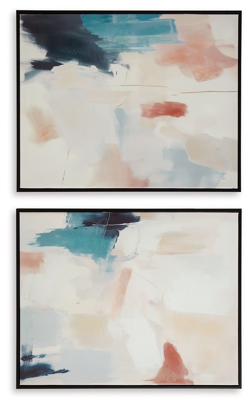 Caldish - Bleu / Blanc / Rose - Ensemble de décoration murale (lot de 2)