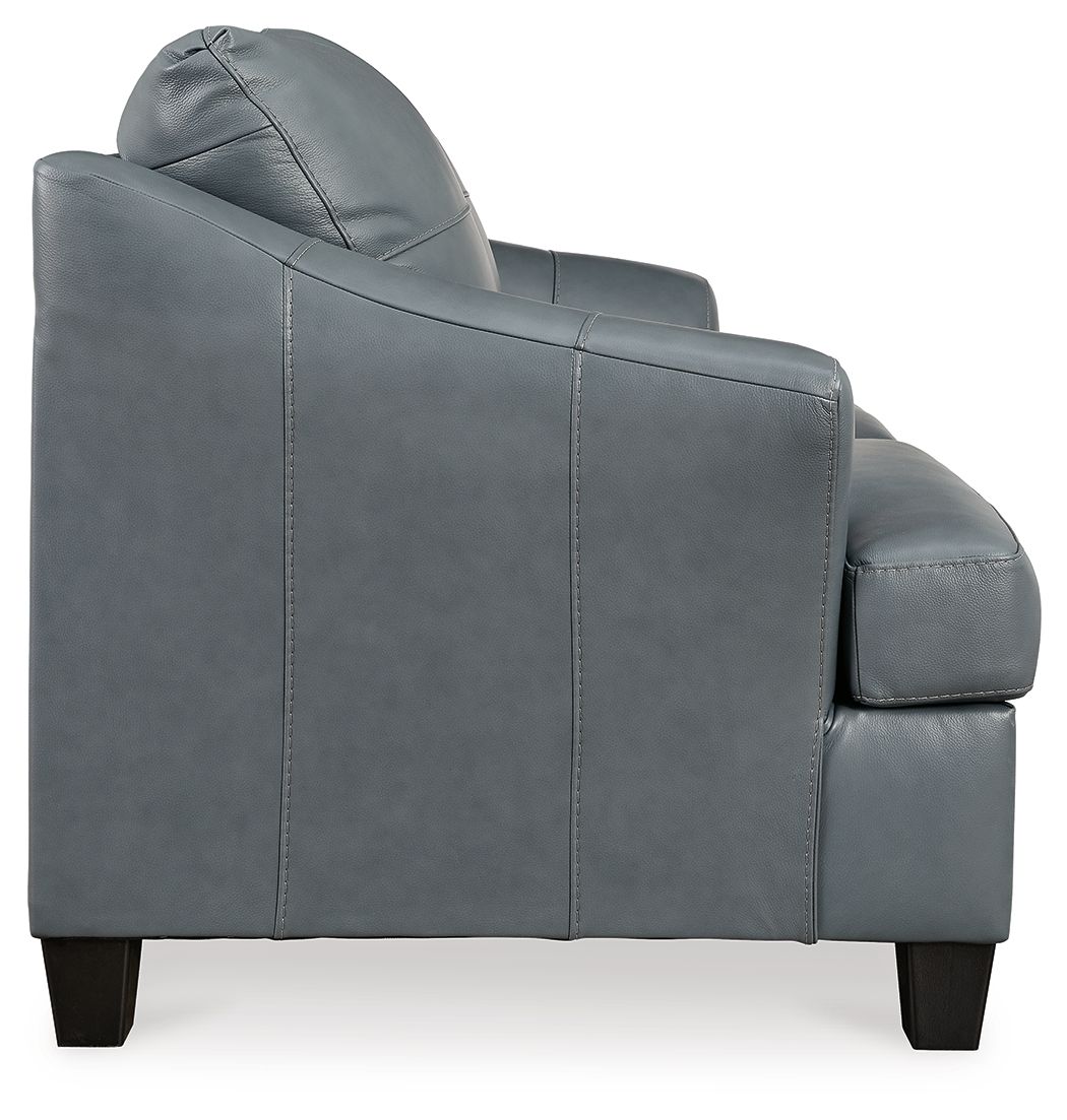 Gênes - Acier - Causeuse - Cuir assorti