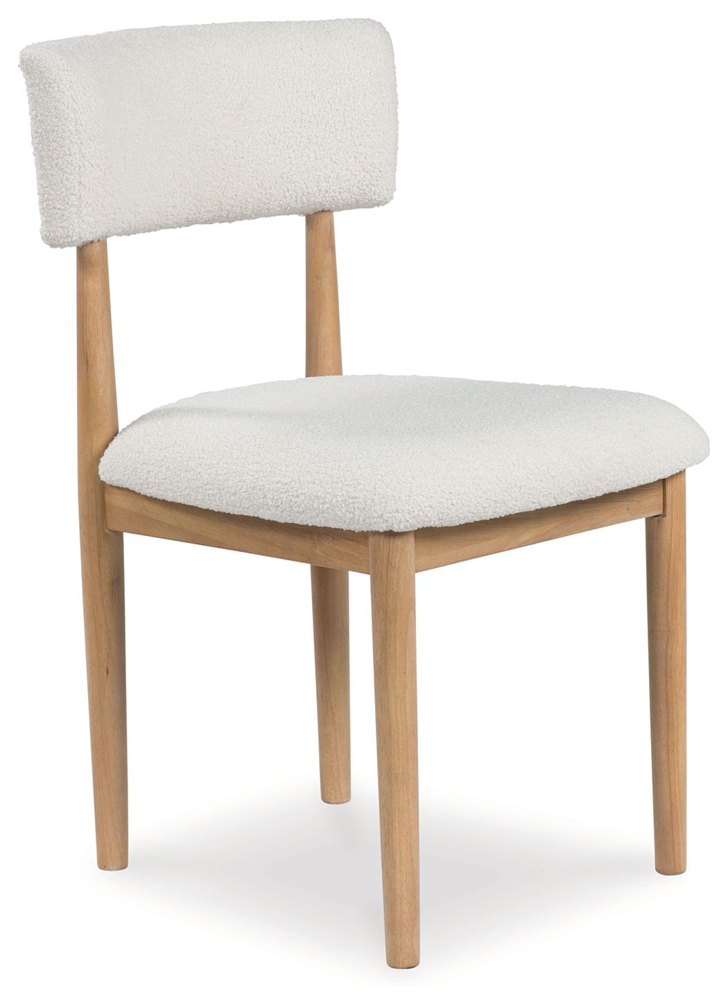 Sawdyn - Blanc / Marron clair - Chaise de salle à manger rembourrée (lot de 2)