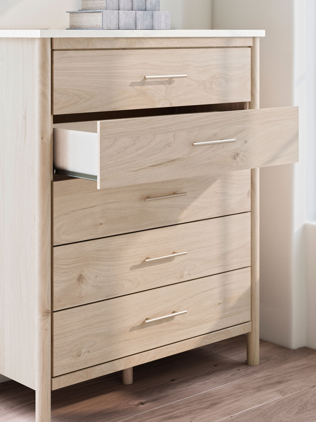 Cadmori - Commode large à cinq tiroirs