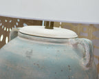 Shawburg - Lampe de table en terre cuite vert antique