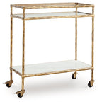 Plattfield - Finition or antique - Chariot de bar