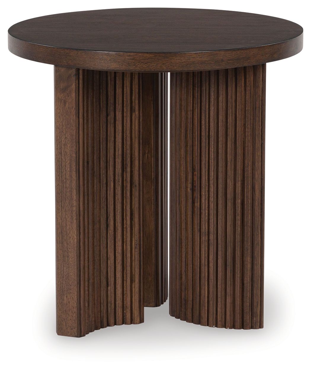 Korestone - Brun foncé - Table d'appoint ronde