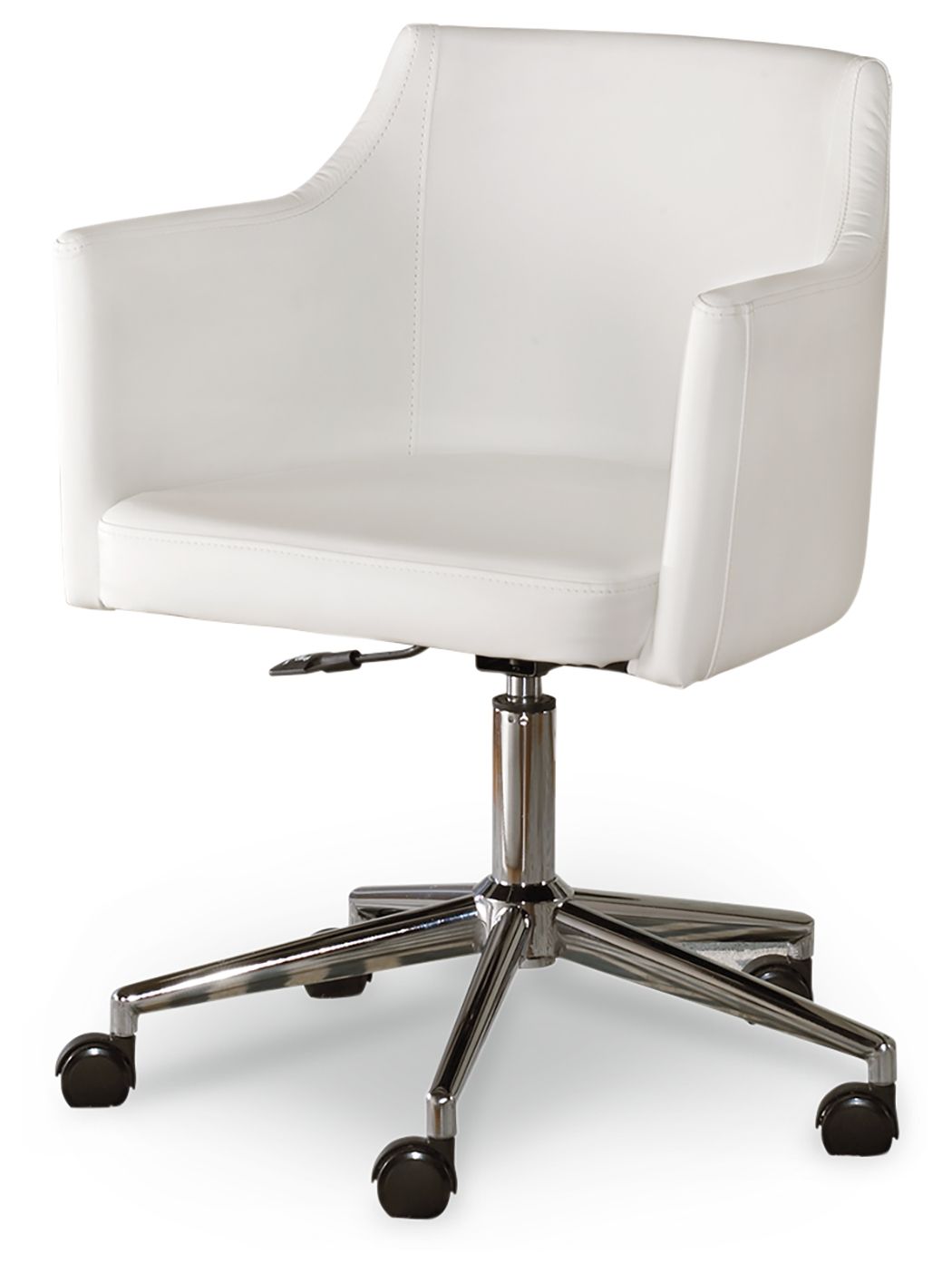 Baraga - Blanc - Chaise de bureau pivotante pour la maison