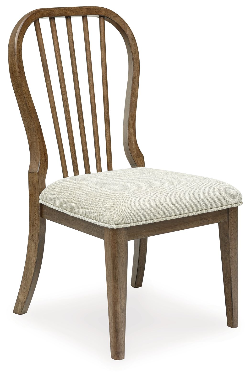 Sturlayne - Marron - Chaise de salle à manger rembourrée (lot de 2) - Dossier à fuseau