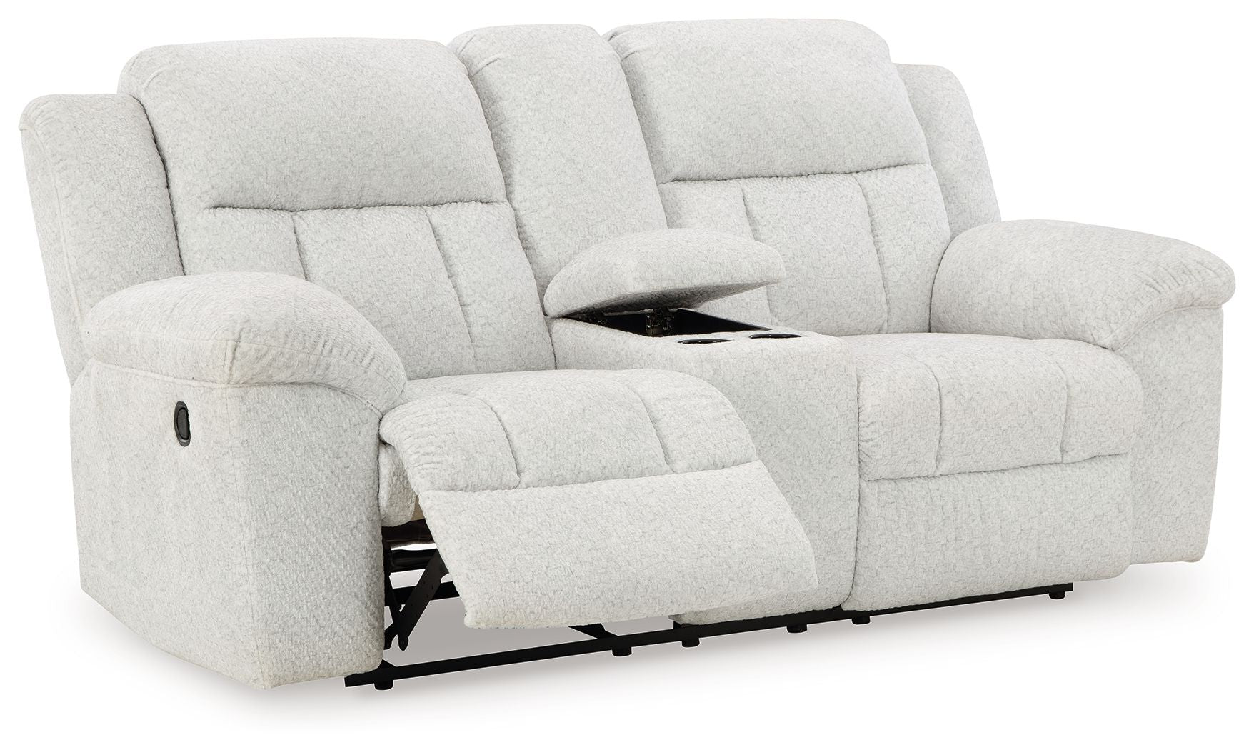 Frohn - Snow - Canapé inclinable double avec console