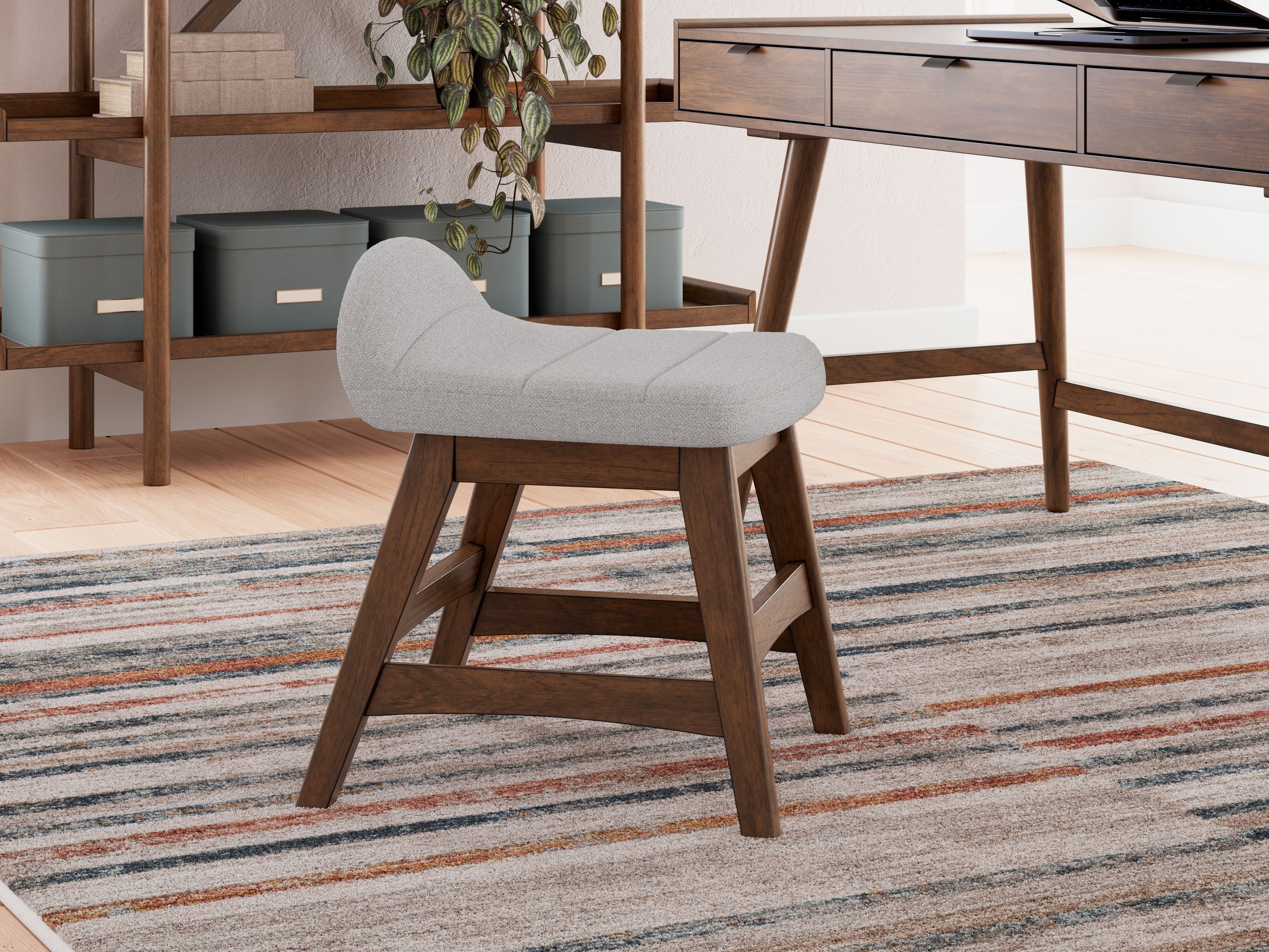 Lyncott - Gris clair / Marron - Chaise de bureau