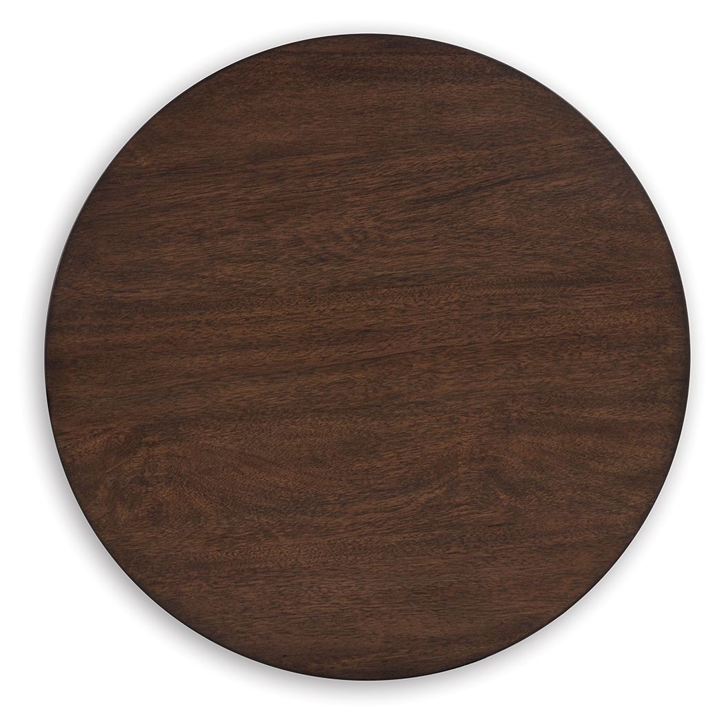 Korestone - Brun foncé - Table d'appoint ronde