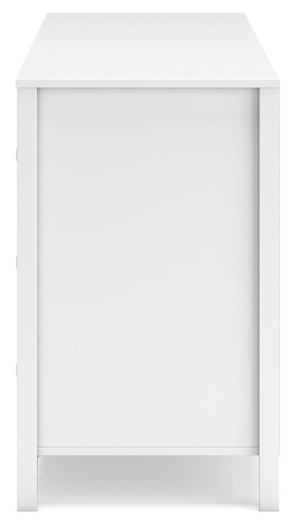 Hallityn - Blanc - Commode à six tiroirs