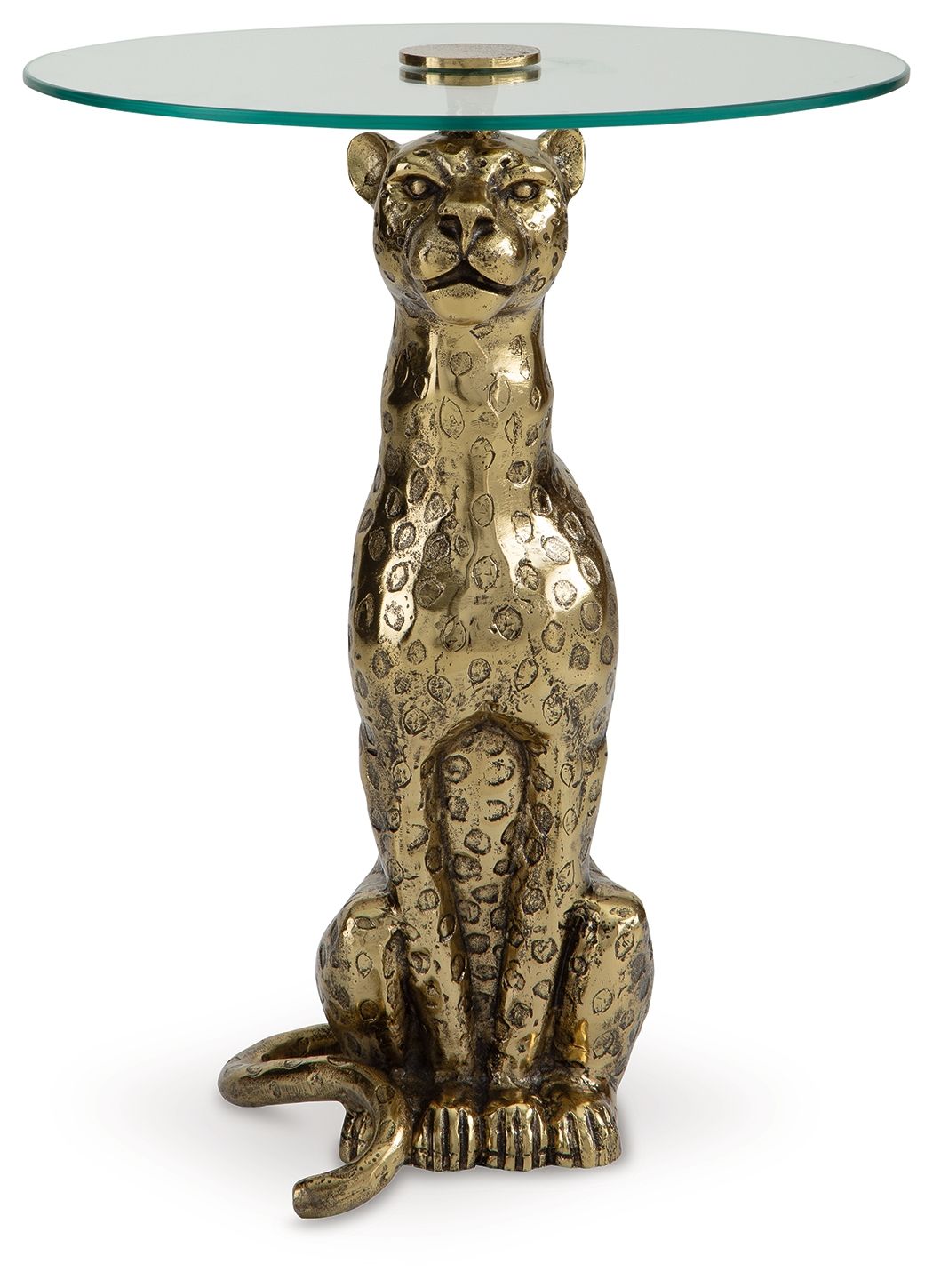 Vallain - Table d'appoint finition or antique