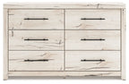 Lawroy - Naturel clair - Commode à six tiroirs