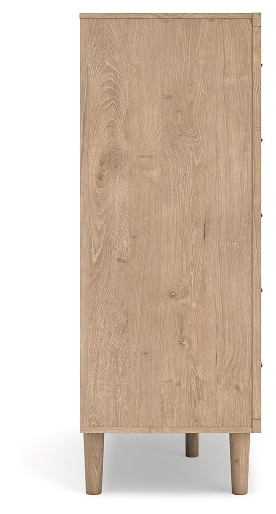 Cielden - Commode large à cinq tiroirs bicolore