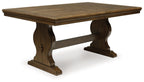 Sturlayne - Marron - Table à rallonge rectangulaire pour salle à manger