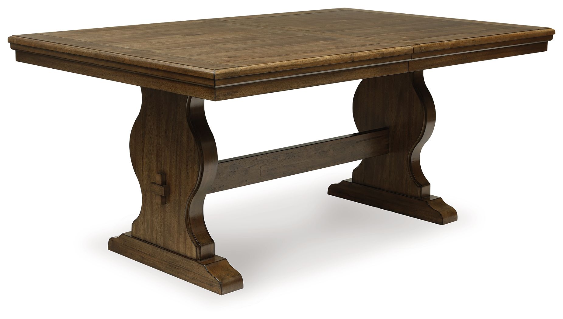 Sturlayne - Marron - Table à rallonge rectangulaire pour salle à manger