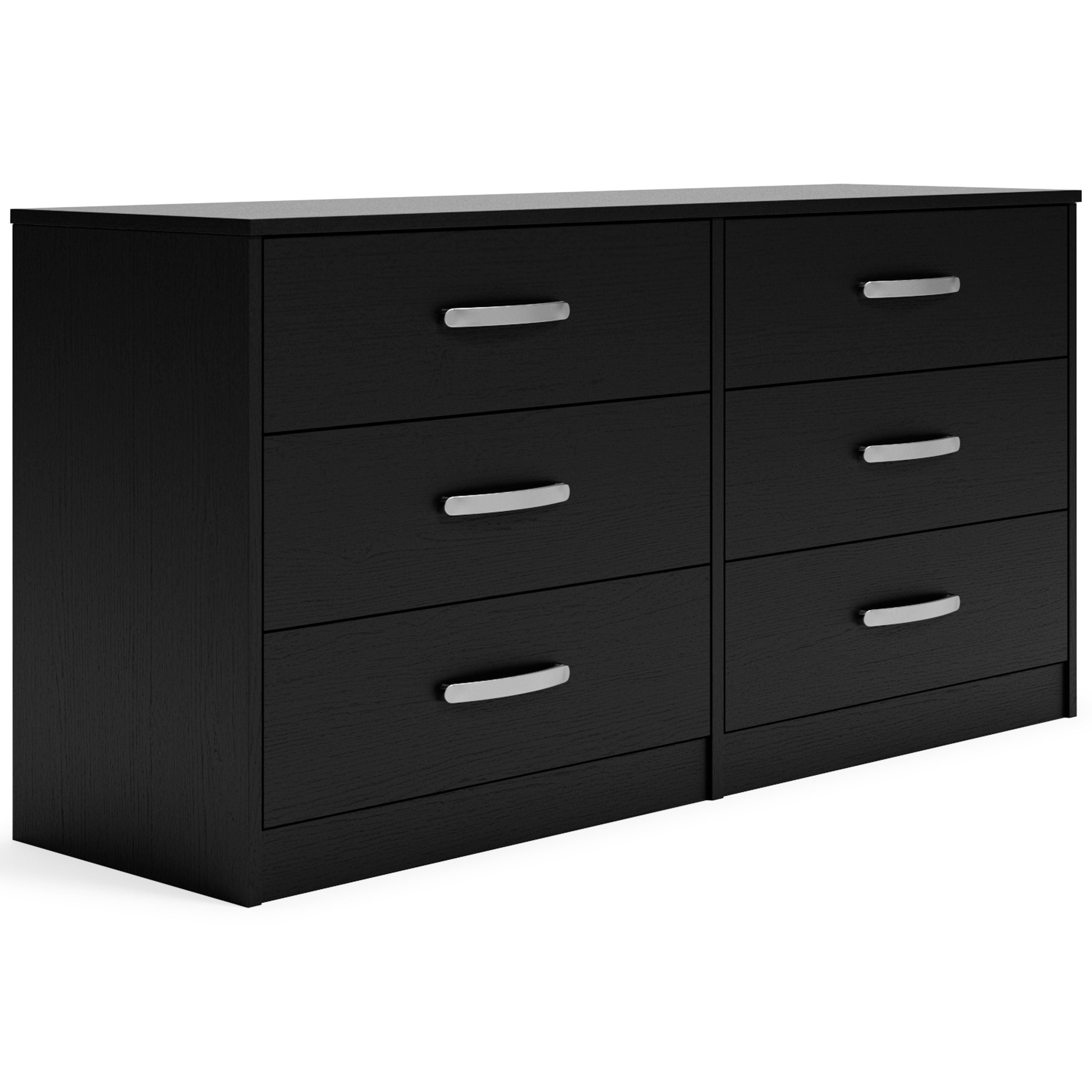 Finch - Noir - Commode à six tiroirs