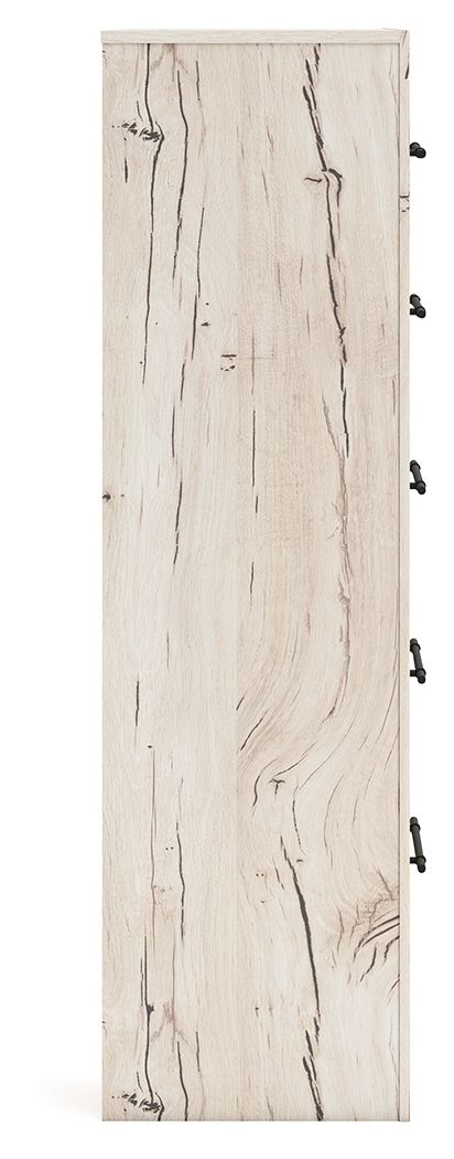 Lawroy - Naturel clair - Commode à cinq tiroirs