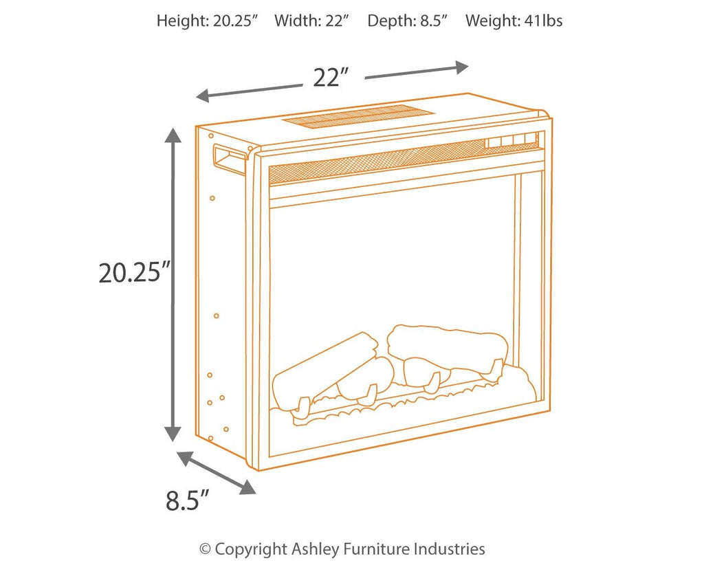Dorrinson - Meuble TV d'angle avec insert de cheminée