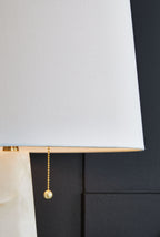 Laurellen - Blanc - Lampe de table en albâtre