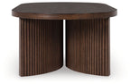 Korestone - Marron foncé - Table basse ovale