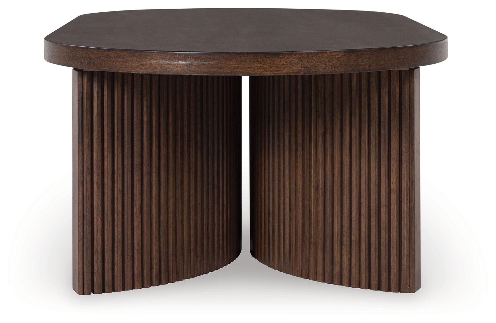 Korestone - Marron foncé - Table basse ovale