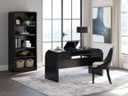 Rowanbeck - Noir - Ensemble 3 pièces - Bureau, chaise et bibliothèque