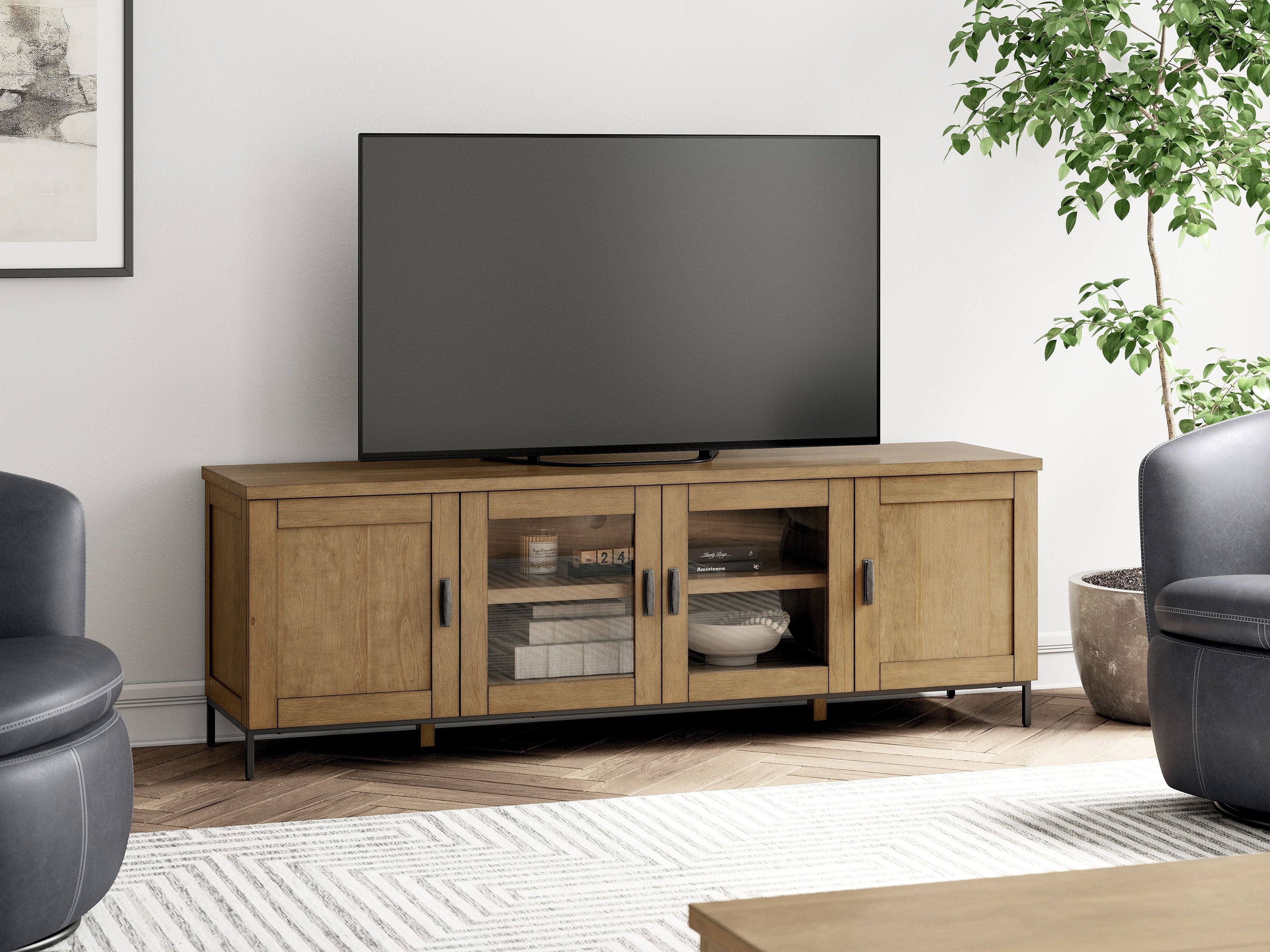 Torlanta - Marron - Meuble TV Extra Large