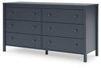 Simmenfort - Bleu marine - Commode six tiroirs