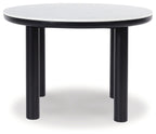 Xandrum - Noir - Table de salle à manger ronde