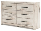 Lawroy - Naturel clair - Commode à six tiroirs