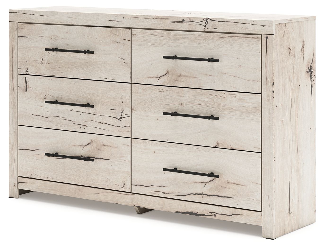 Lawroy - Naturel clair - Commode à six tiroirs