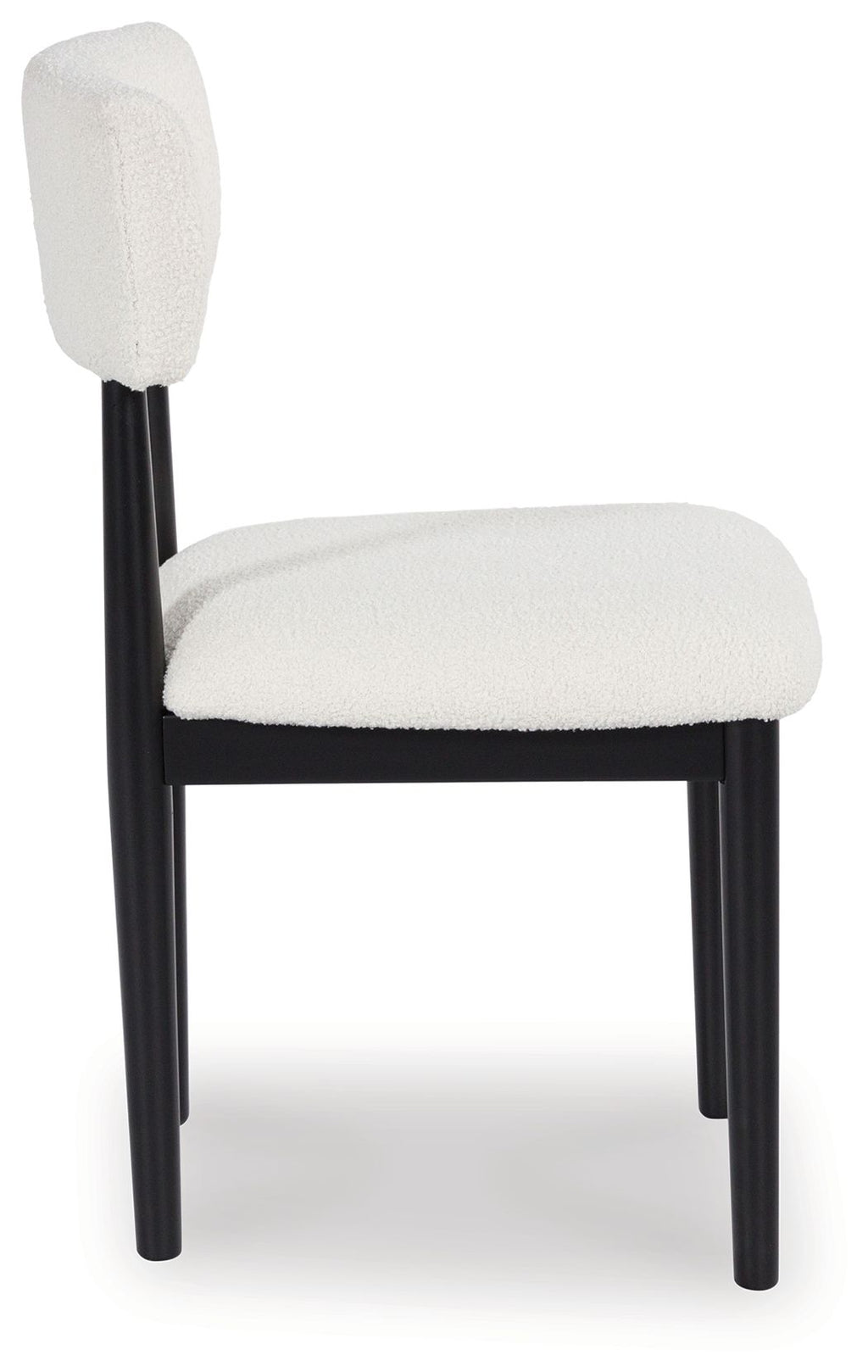 Xandrum - Blanc / Noir - Chaise de salle à manger rembourrée (lot de 2)