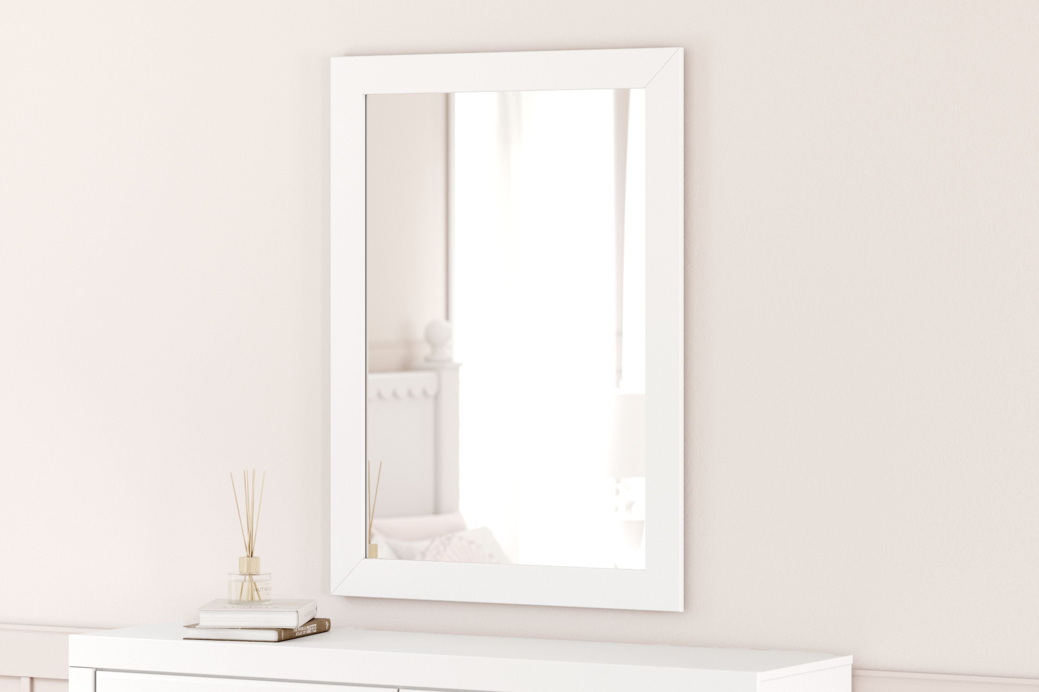 Mollviney - Blanc - Miroir de chambre