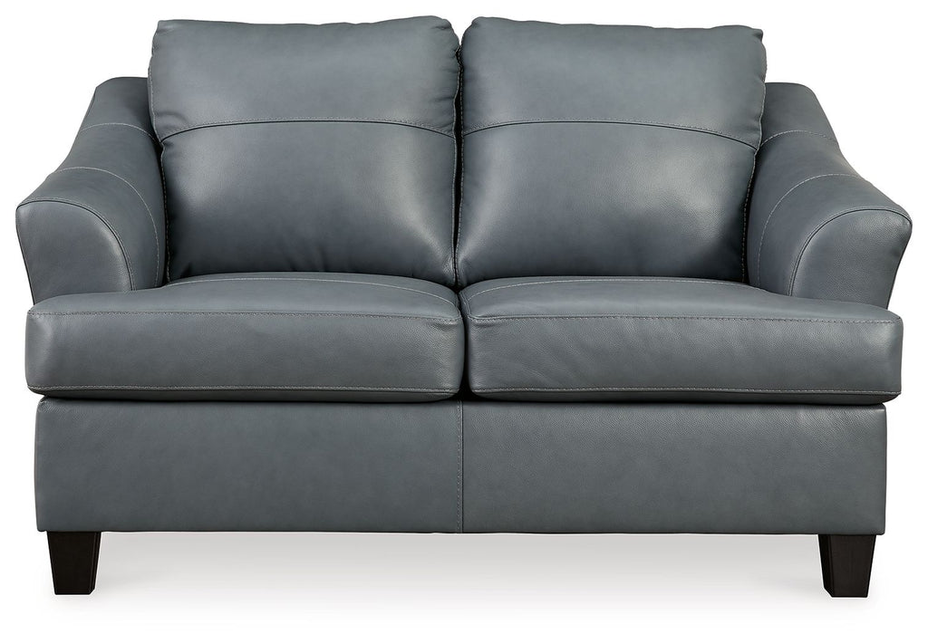 Gênes - Acier - Causeuse - Cuir assorti
