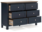 Landocken - Marron / Bleu - Commode