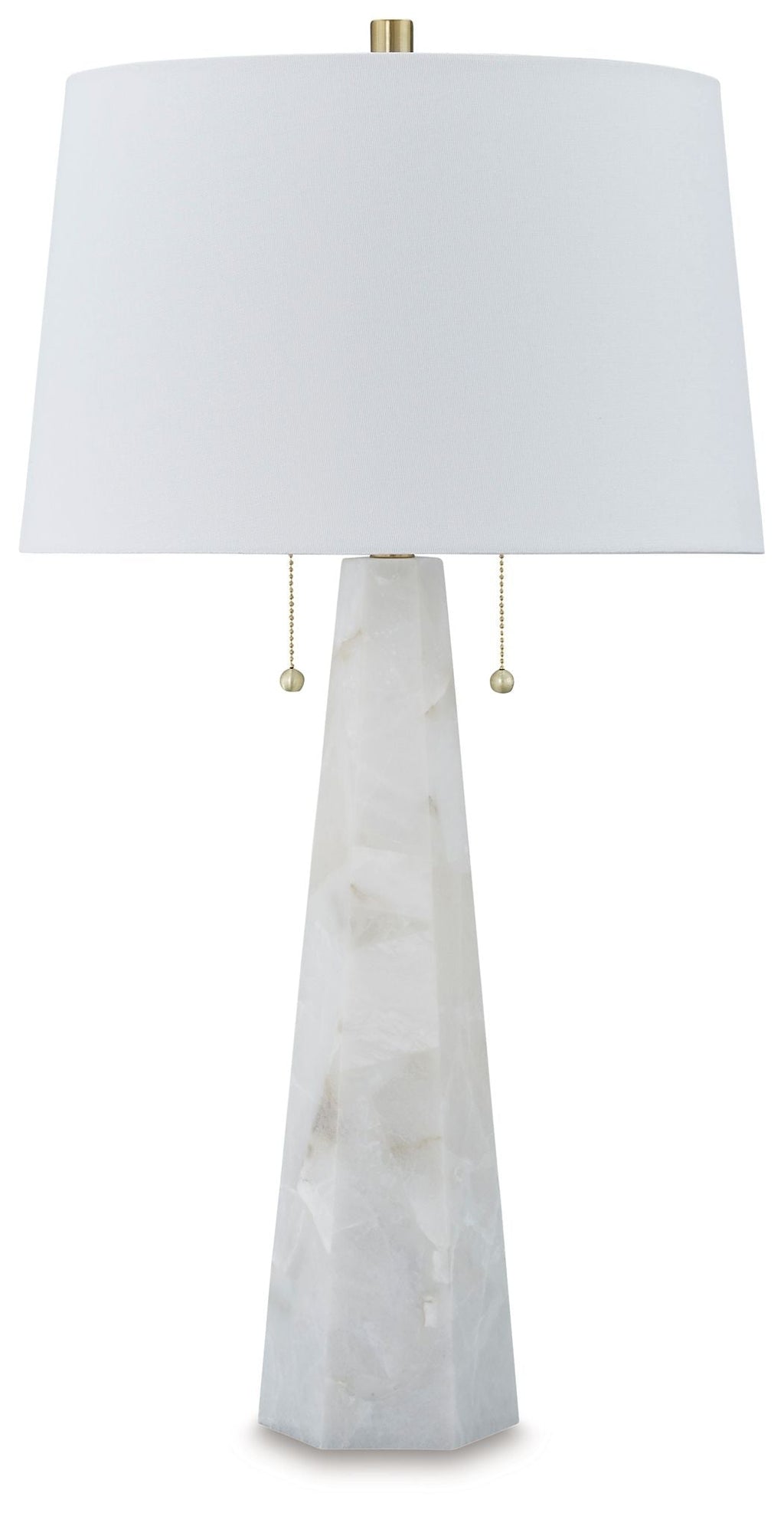 Laurellen - Blanc - Lampe de table en albâtre