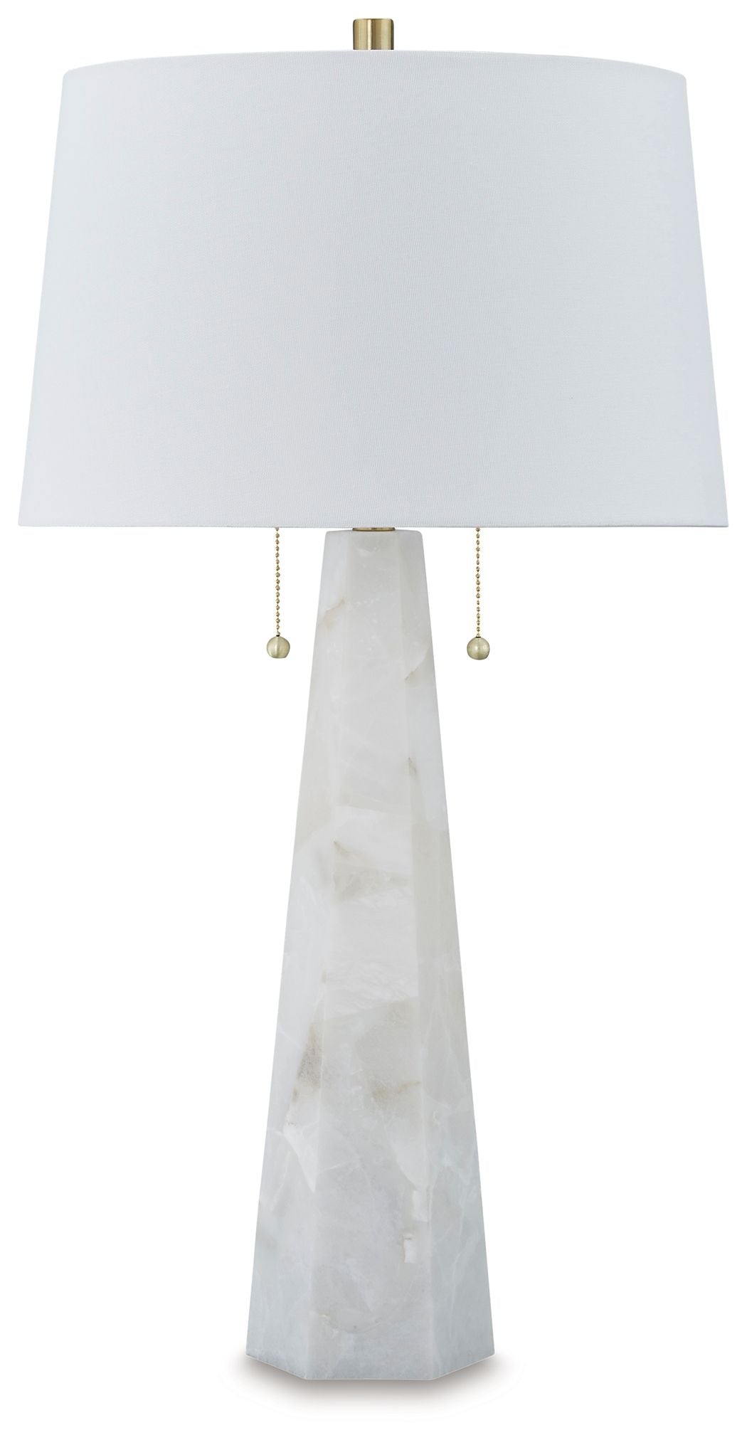 Laurellen - Blanc - Lampe de table en albâtre