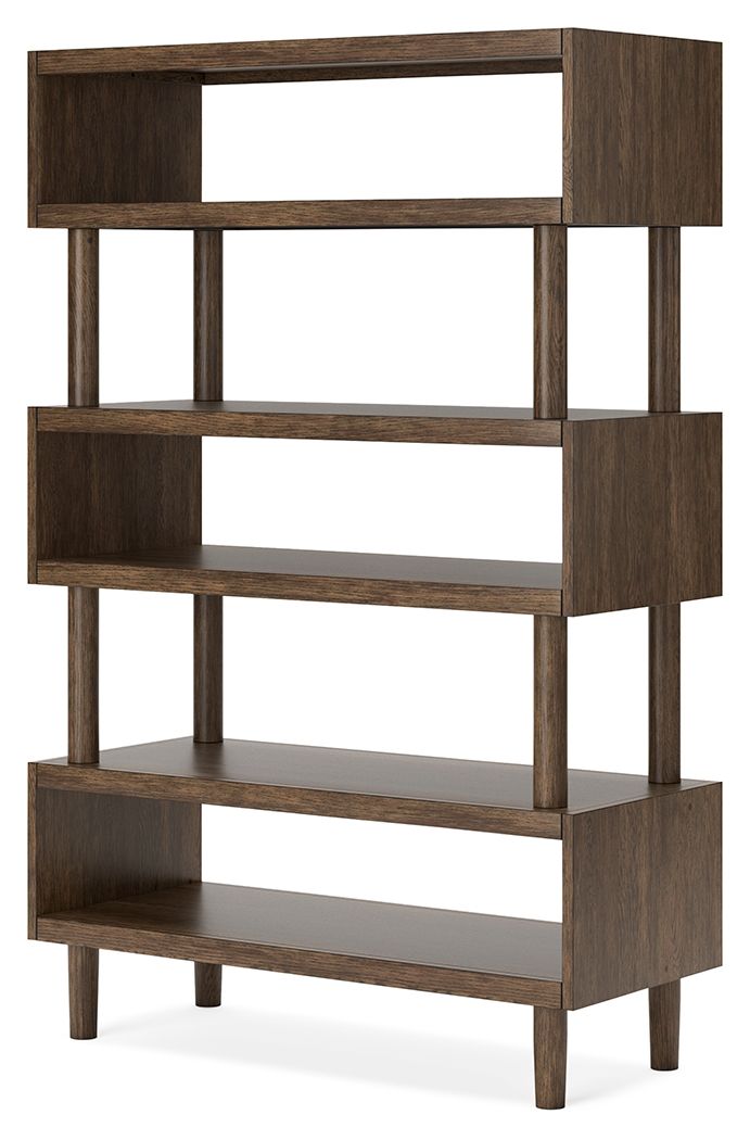 Austanny - Brun chaud - Ensemble 3 pièces - Bureau, chaise et bibliothèque