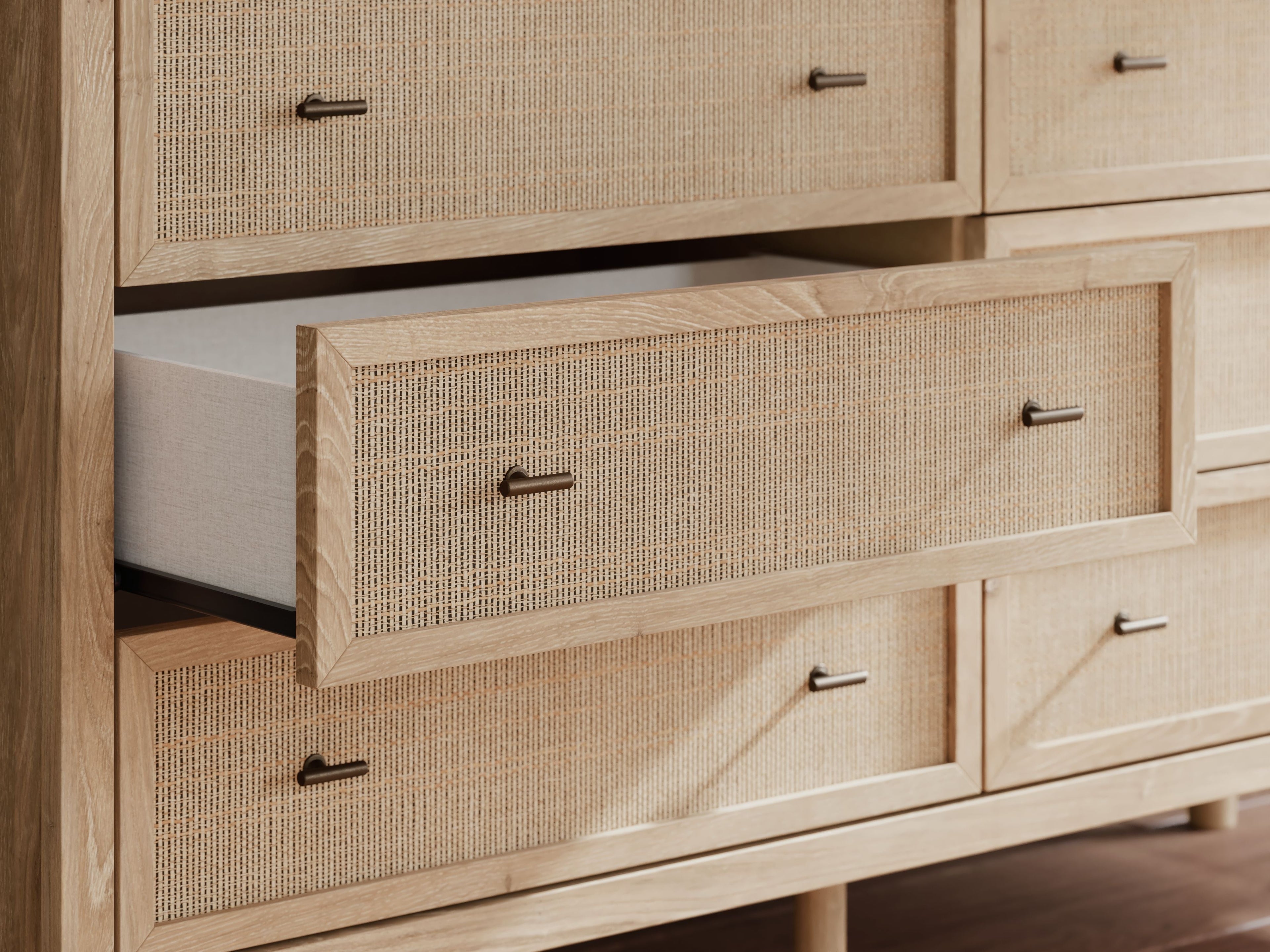 Cielden - Commode bicolore à six tiroirs