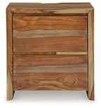 Dressonni - Marron - Table de chevet à deux tiroirs