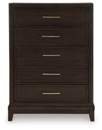 Neymorton - Brun gris foncé - Commode à cinq tiroirs